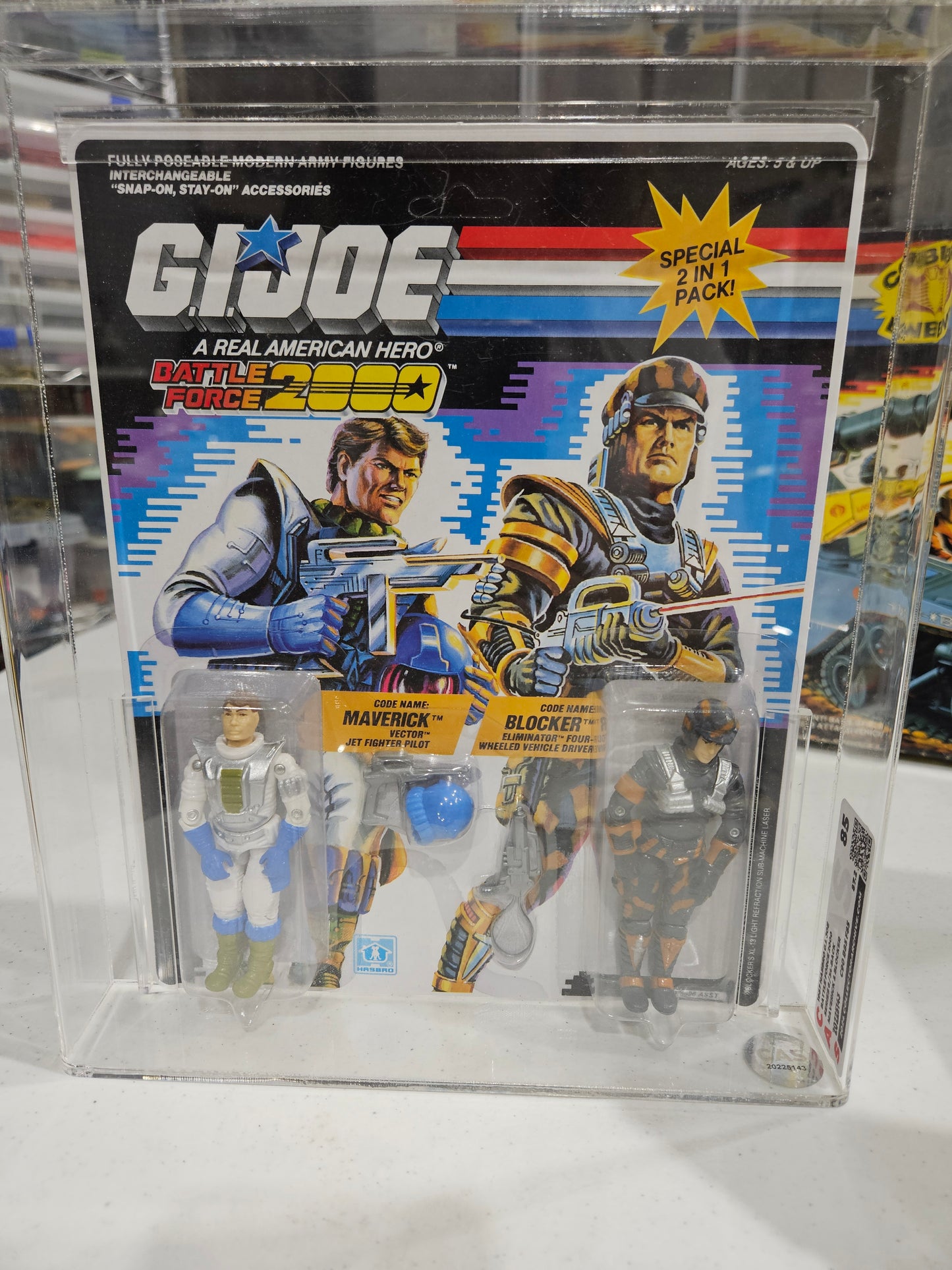 1987 Hasbro GI Joe Maverick & Blocker CAS 85