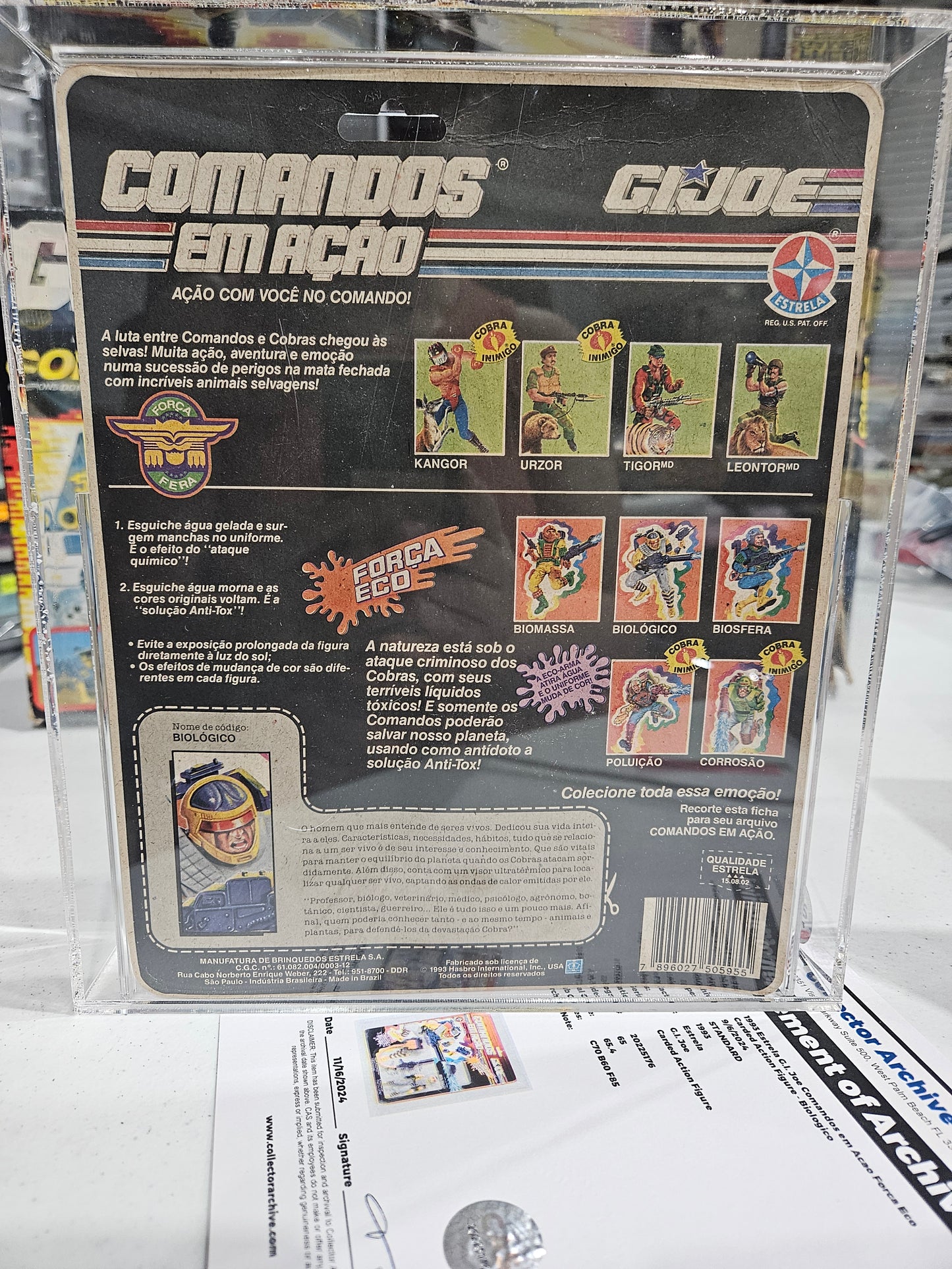 1993 Estrela GI Joe Forca Eco Biologico CAS 65