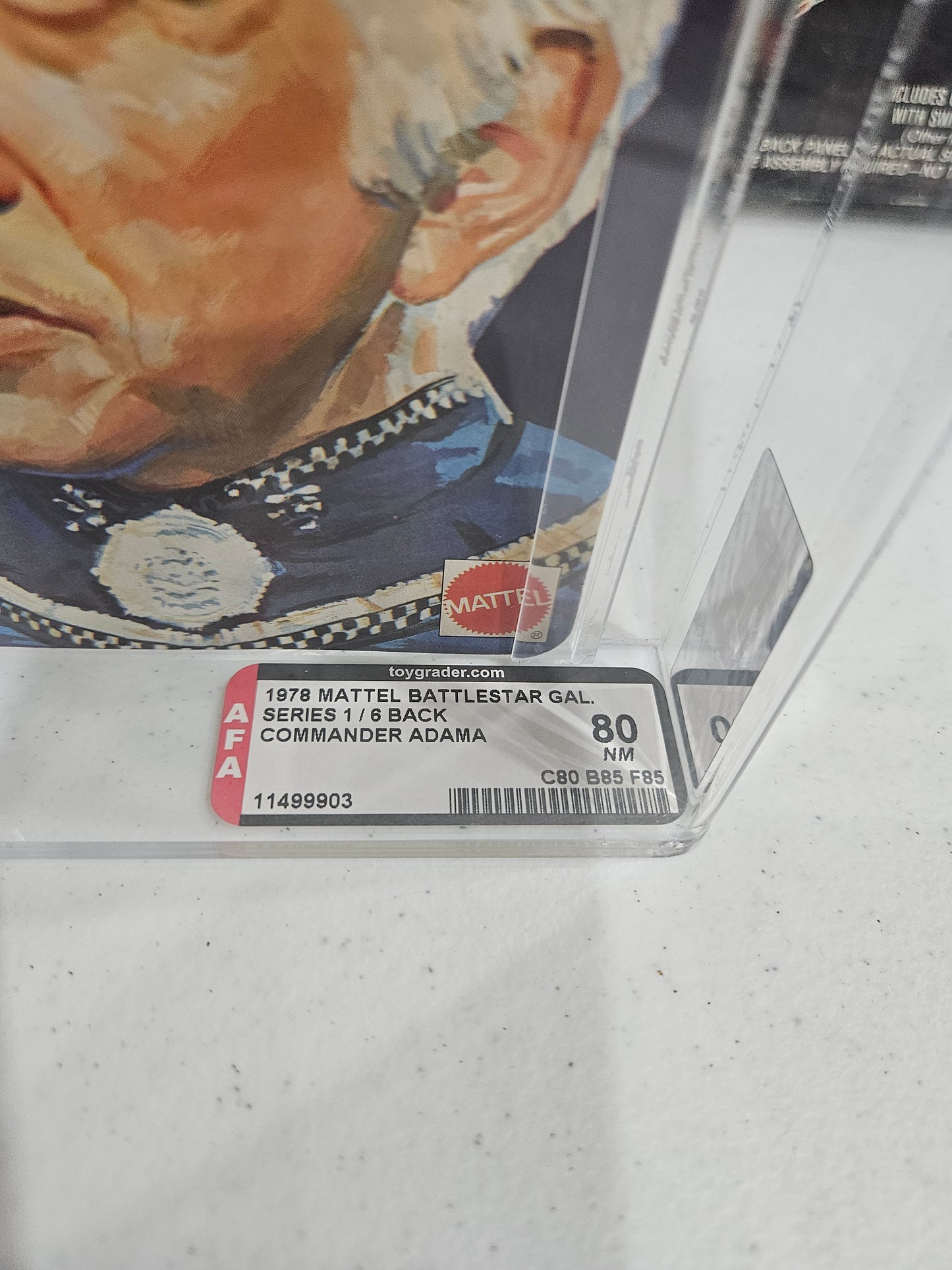 1978 Mattel Battlestar Galactica Commander Adama AFA 80