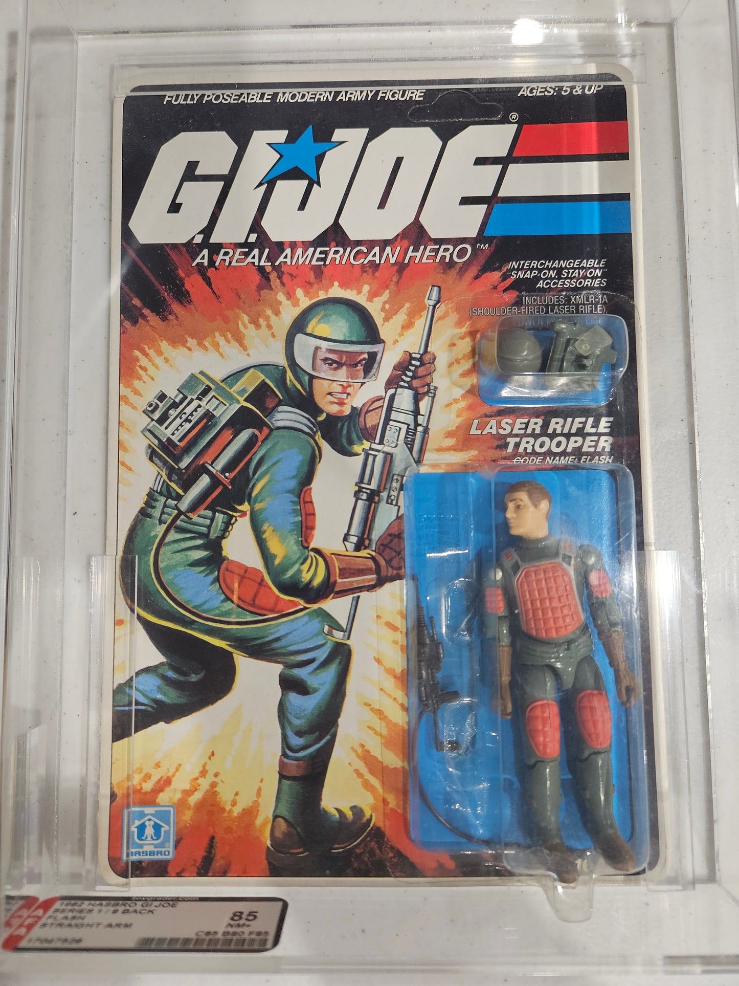1982 Hasbro GI Joe Flash Straight Arm AFA 85 NM+