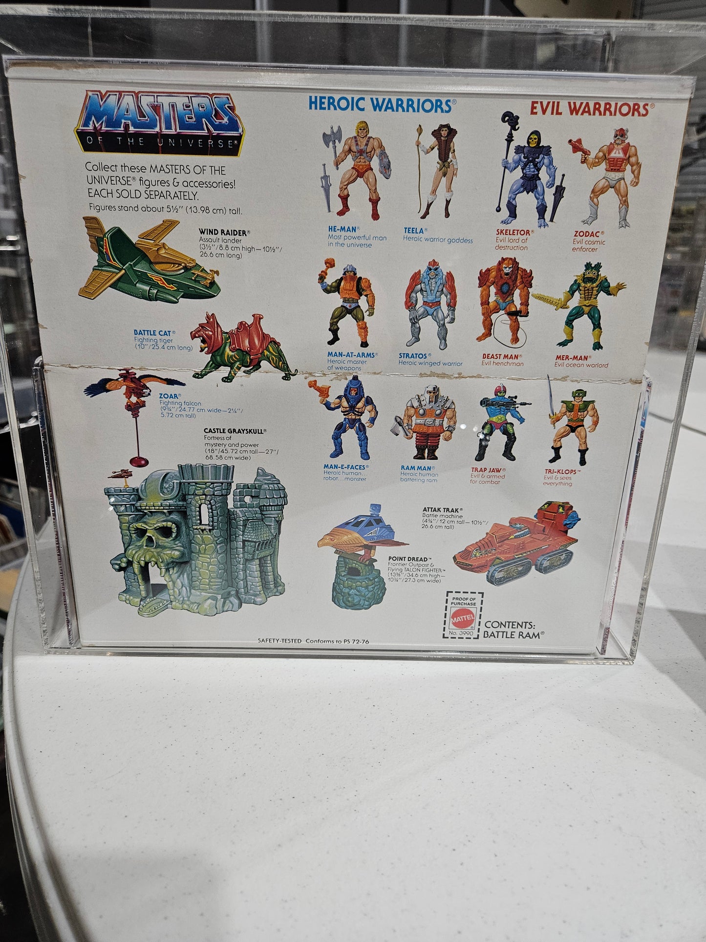 1982 Mattel MOTU Battle Ram Mobile Launcher CAS 75+