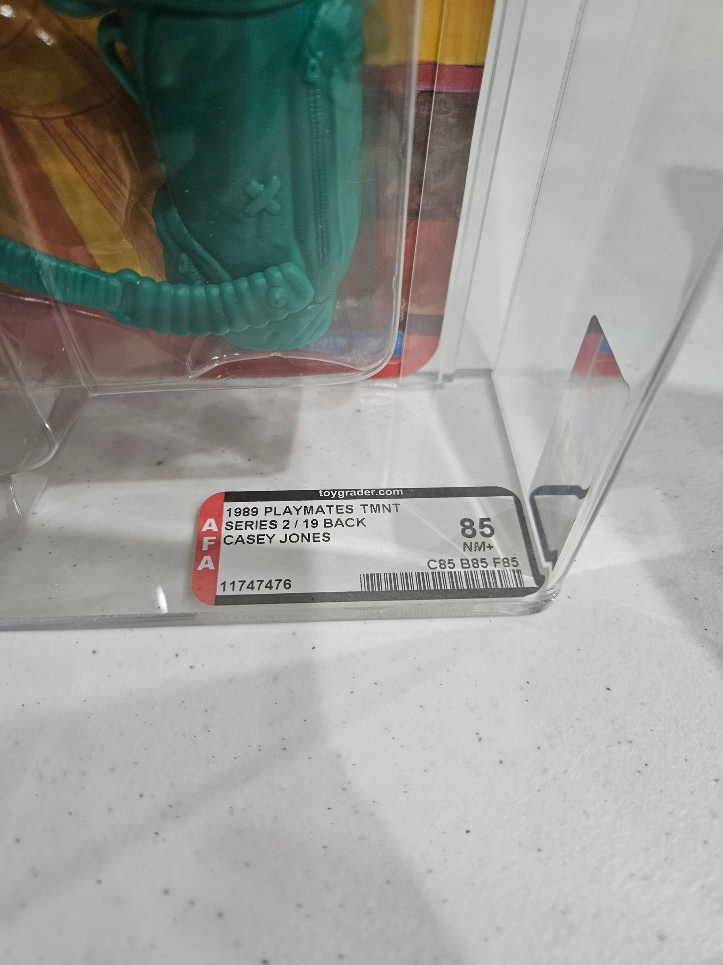 1989 Playmates TMNT Casey Jones AFA 85 NM+