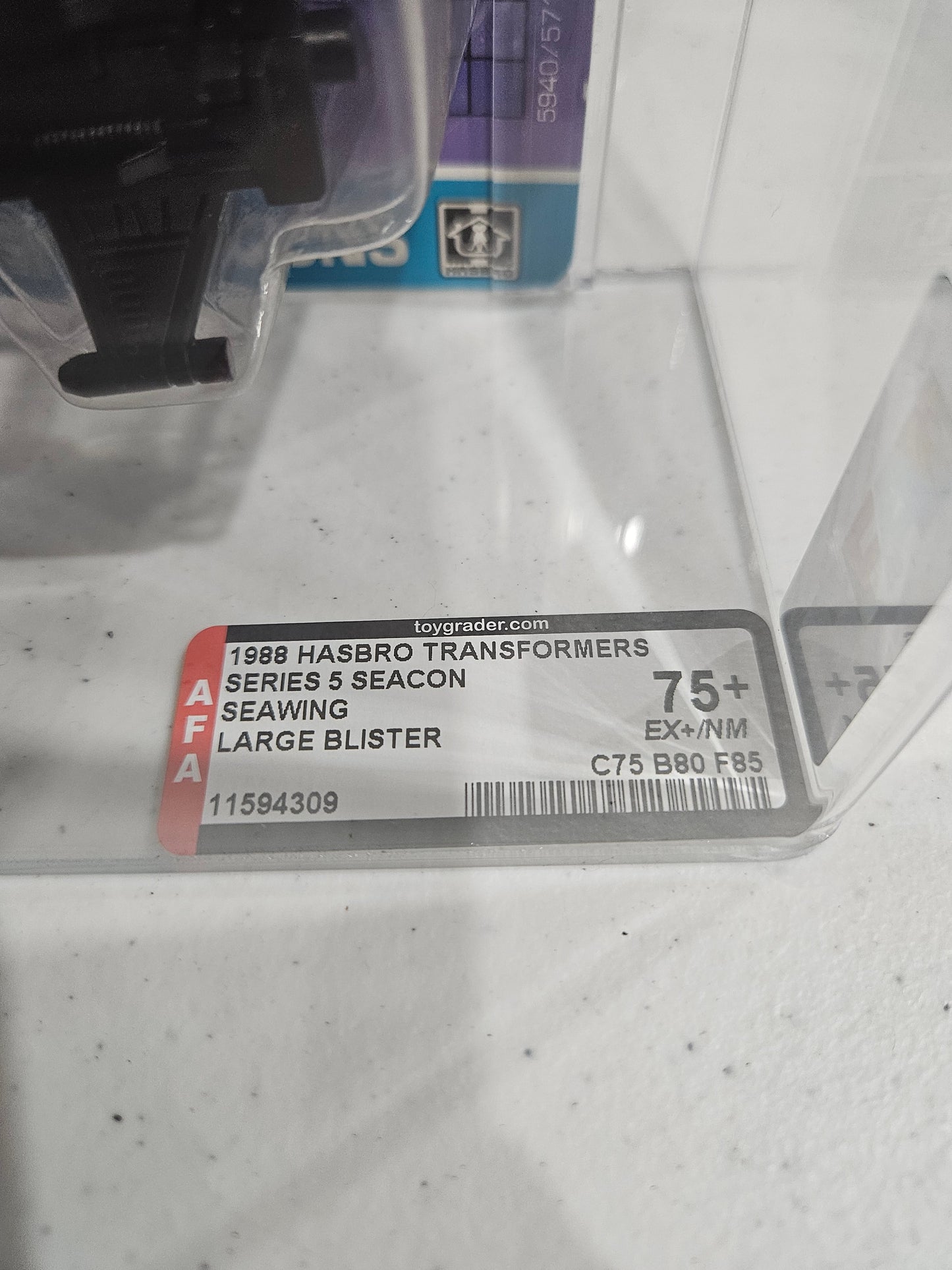 1988 Hasbro Transformers Seawing AFA 75+ EX+/NM