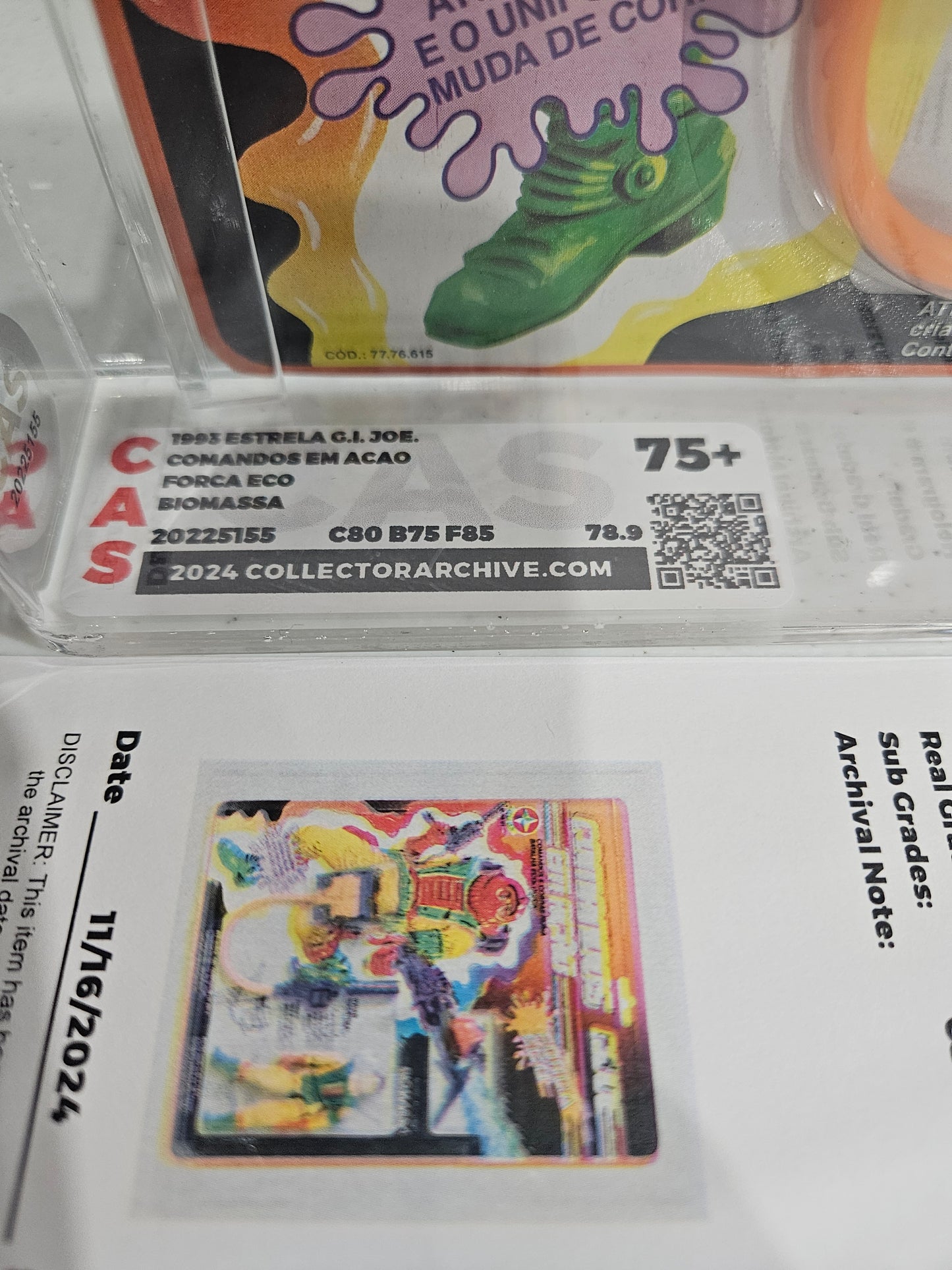 1993 Estrela GI Joe Forca Eco Biomassa CAS 75+