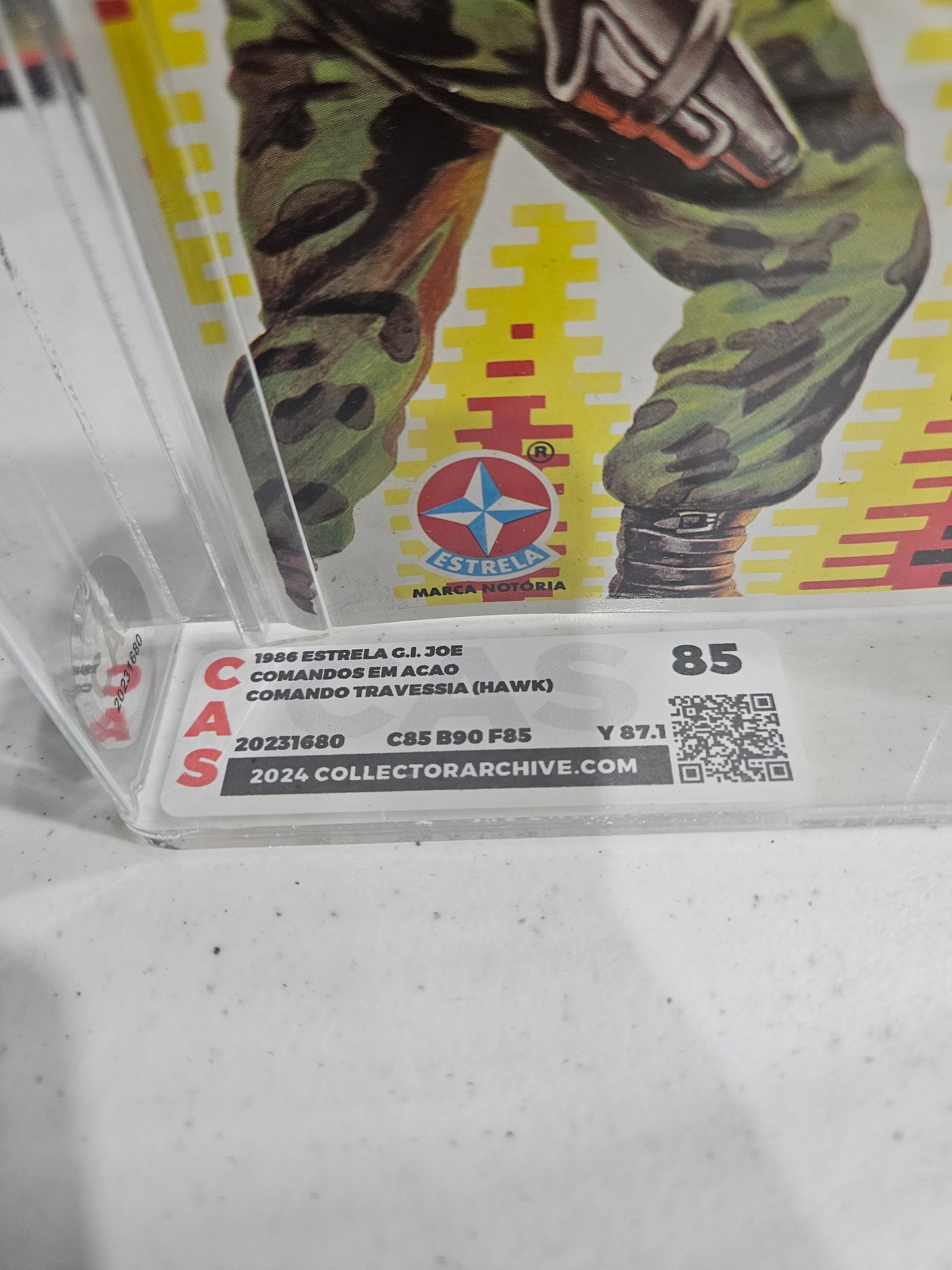 1986 Estrela GI Joe Comando Travessia (Hawk) CAS 85
