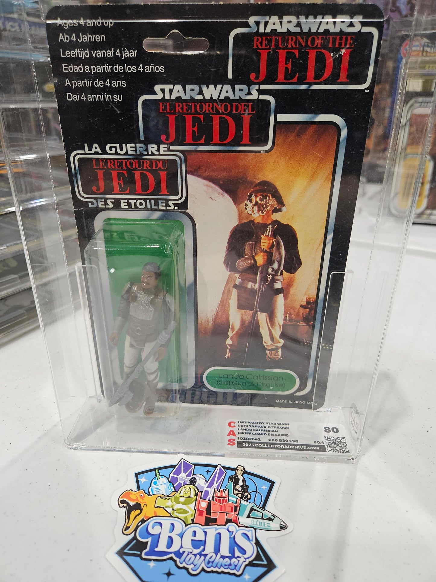 1983 Palitoy Star Wars Trilogo Lando Calrissian (Skiff Guard) CAS 80