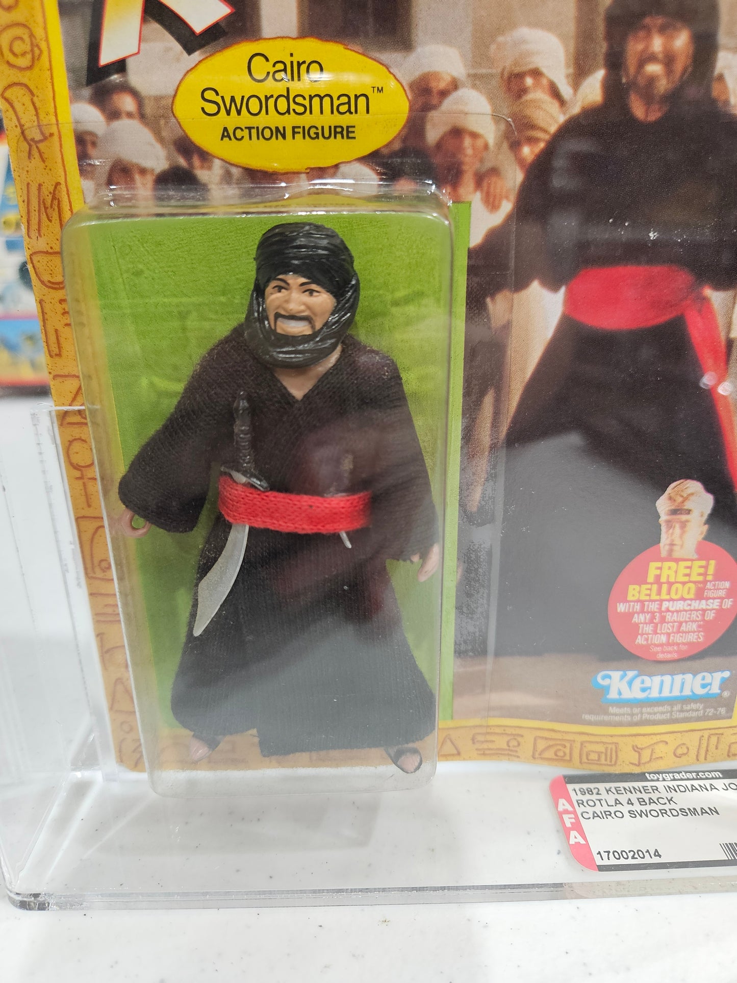1982 Kenner Indiana Jones Cairo Swordsman AFA 80