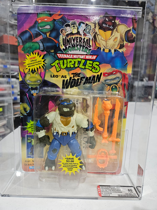 1993 Playmates TMNT Universal Monsters Leo Wolfman AFA 80 Y-NM