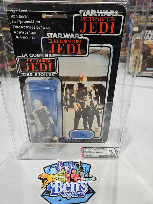 1984 Palitoy Star Wars Tri-Logo Dengar Dark Purple AFA 75 EX+/NM