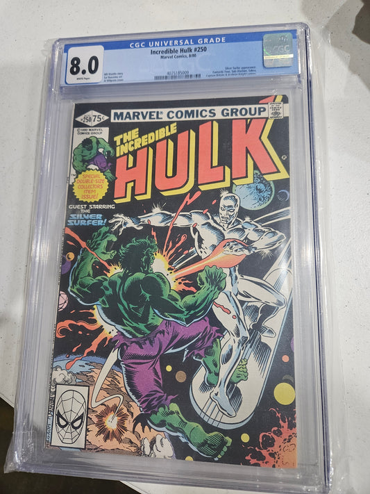1980 Marvel The Incredible Hulk #250 CGC 8.0