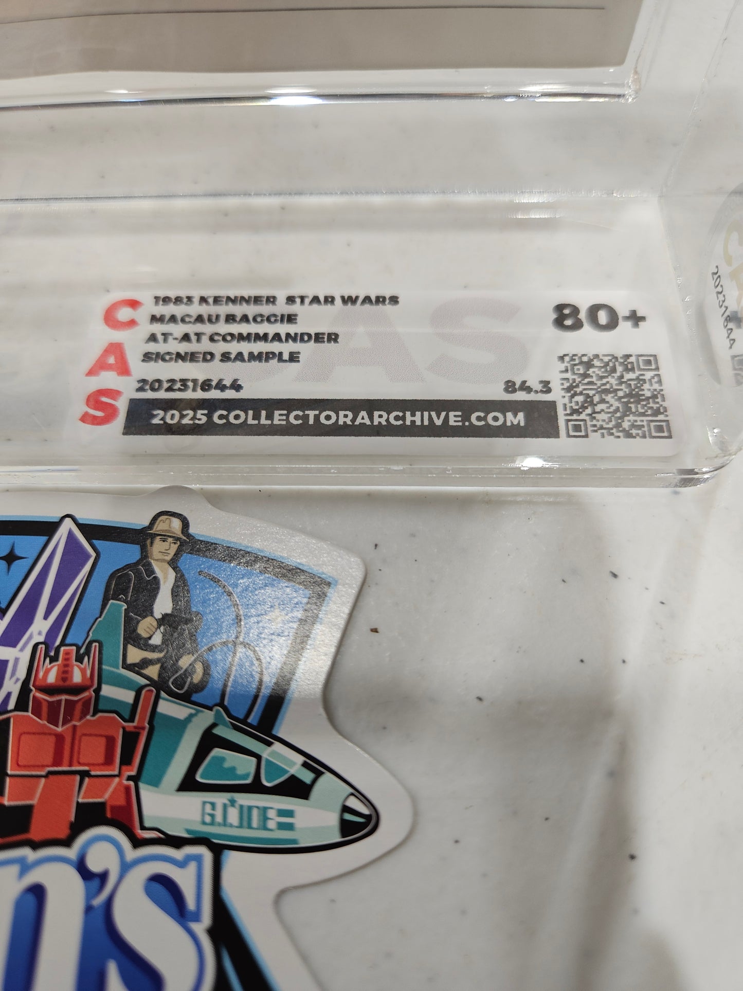 1983 Kenner Star Wars Macau Baggie At-At Commander Signed Sample CAS 80+