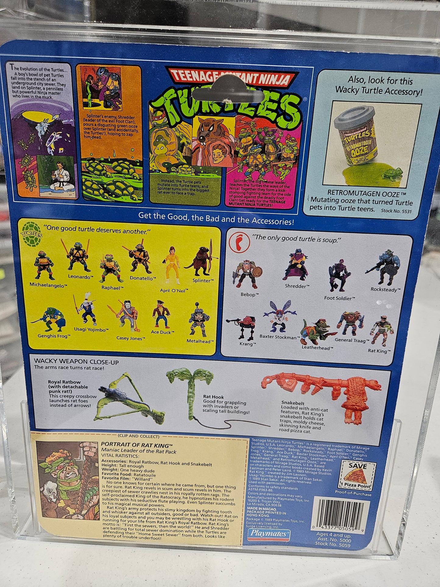 1989 Playmates TMNT Rat King AFA 85 NM+