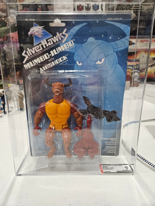 1987 Kenner Silverhawks Mumbo-Jumbo w Airshock AFA 80