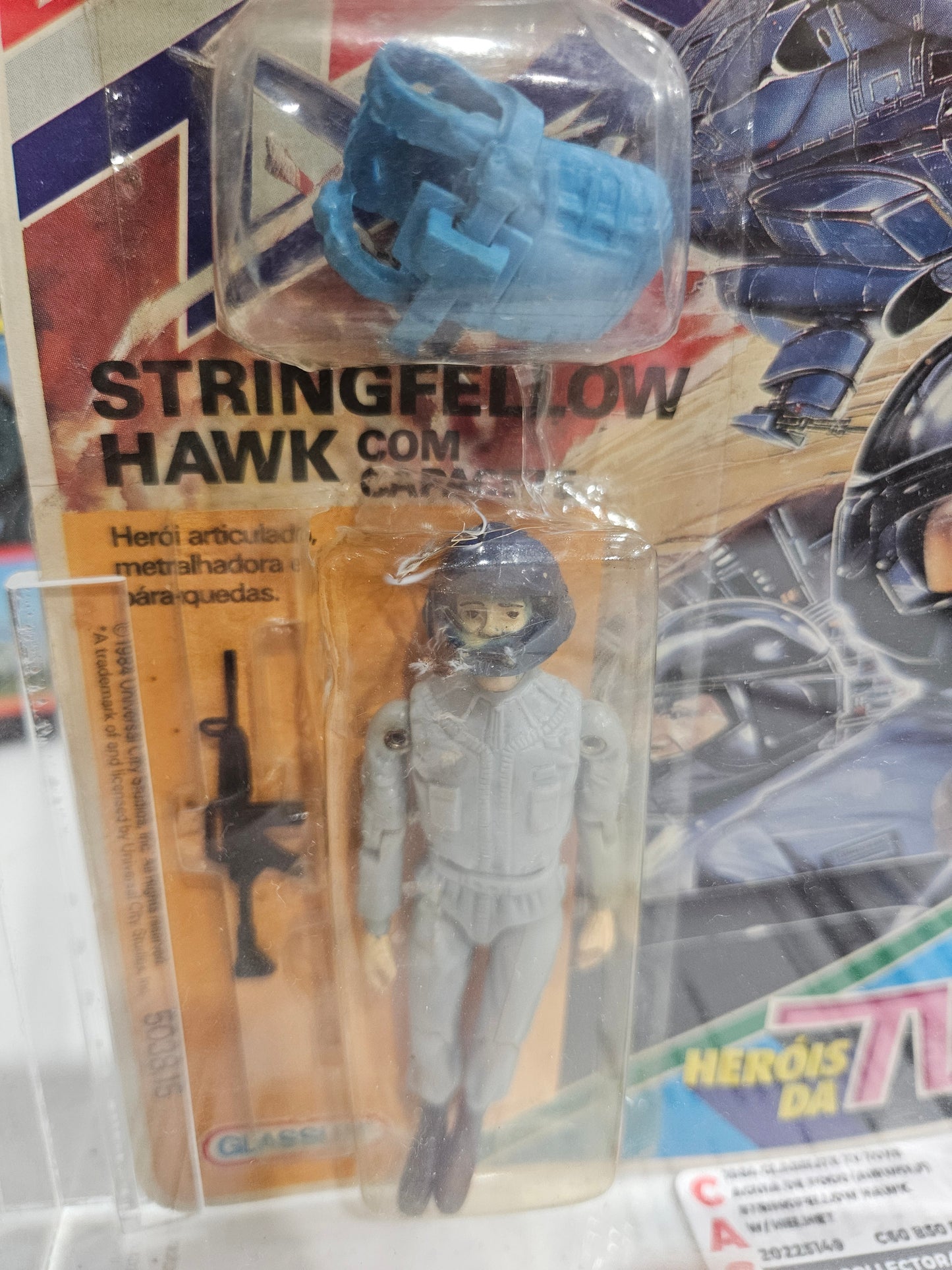 1984 Glasslite TV Toys Aqua De Fogo (Airwolf) Stringfellow Hawk CAS 50+