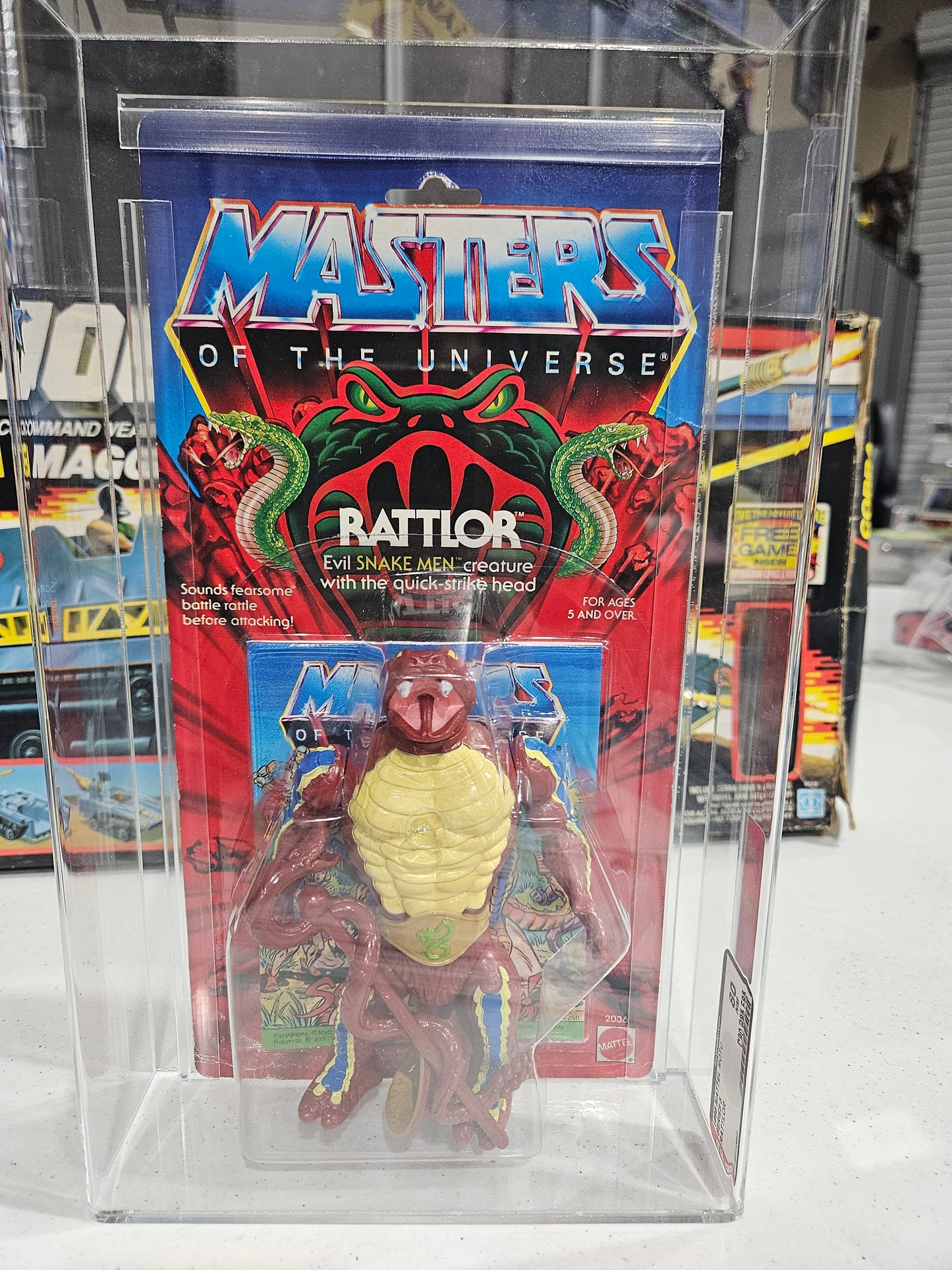 1986 Mattel MOTU Rattlor AFA 80 NM