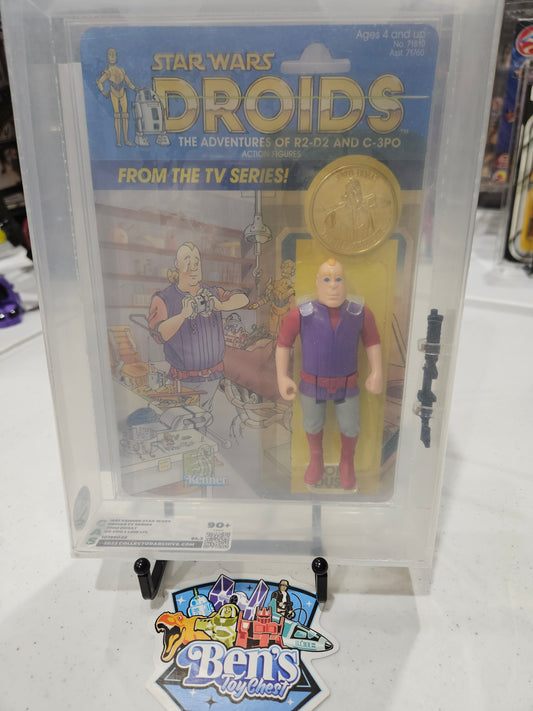 1985 Kenner Star Wars Droids Jord Dusat No Coo 1-Line LFL CAS 90+