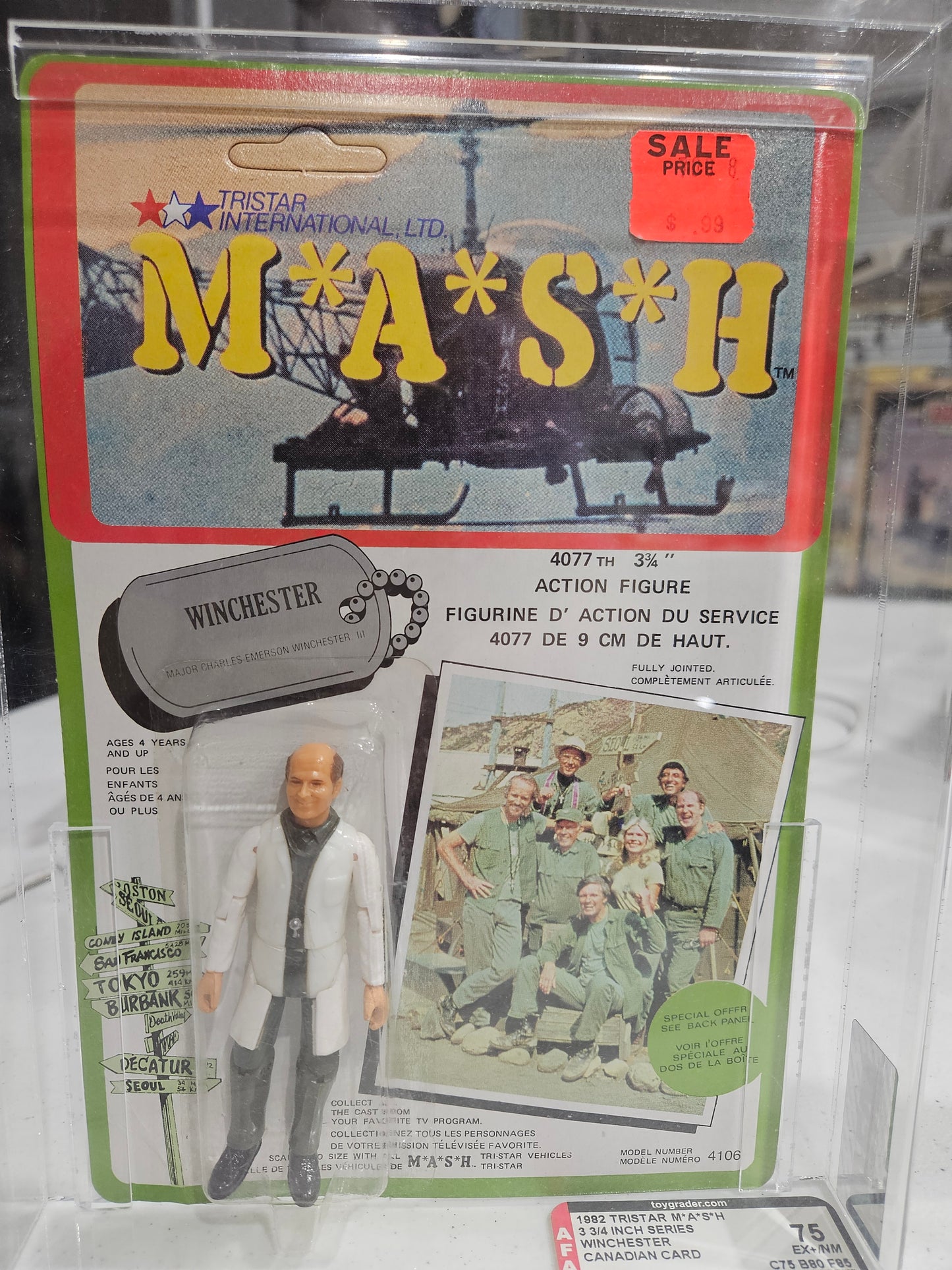 1982 Tristar M*A*S*H Winchester Canadian Card AFA 75