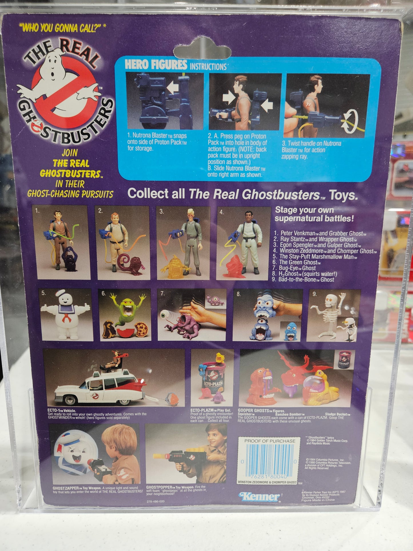 1986 Kenner The Real Ghostbusters Winston Zeddmore AFA 80 NM