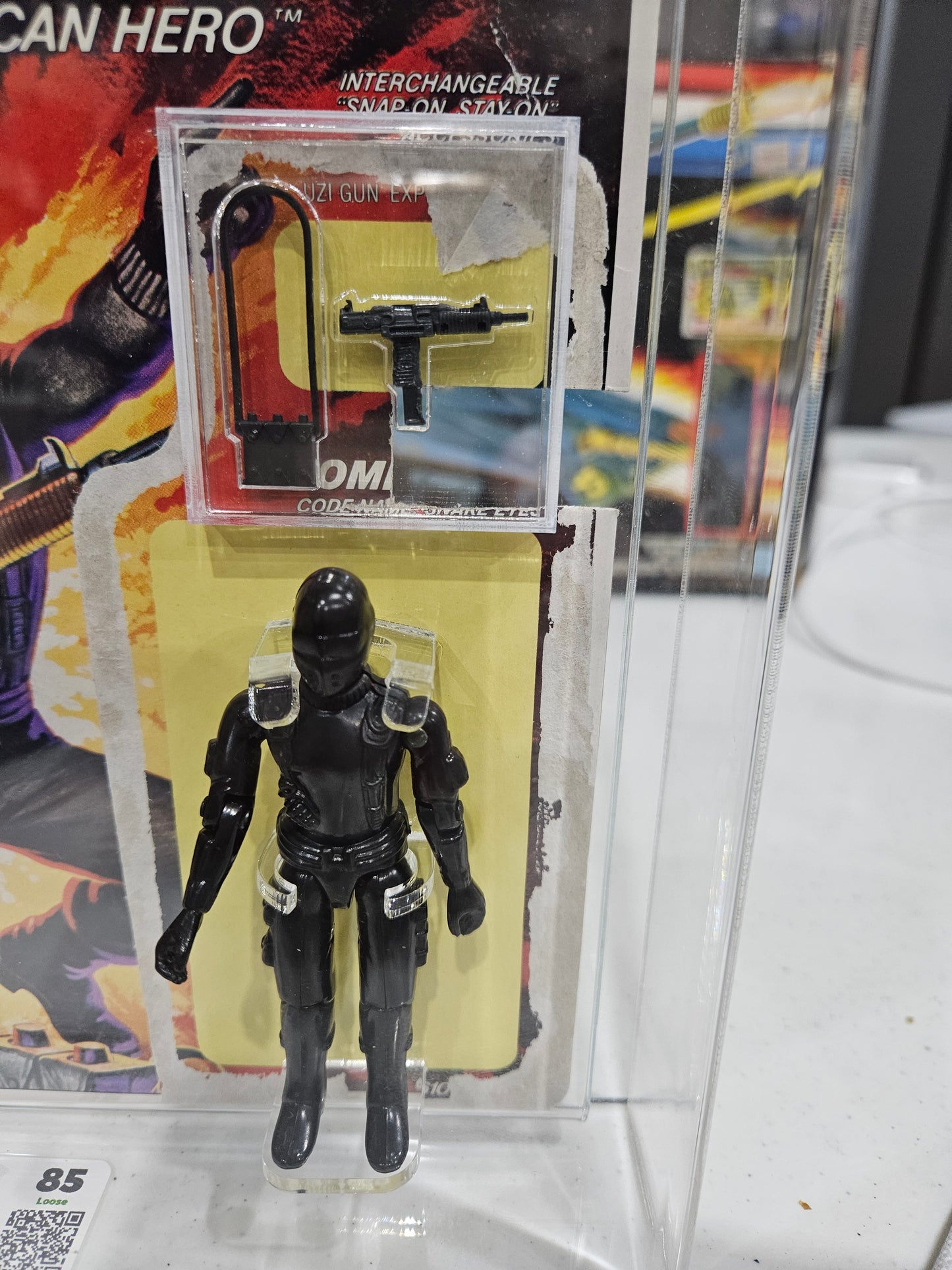 1982 Hasbro GI Joe Snake Eyes w Cardback CAS 85