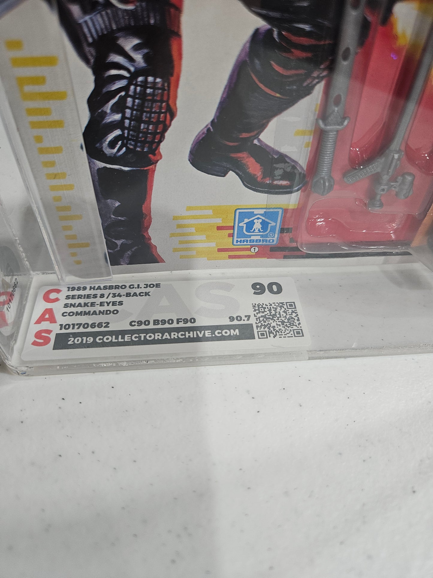 1989 Hasbro GI Joe Snake Eyes CAS 90