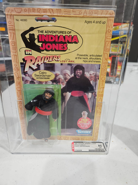 1982 Kenner Indiana Jones Cairo Swordsman AFA 80