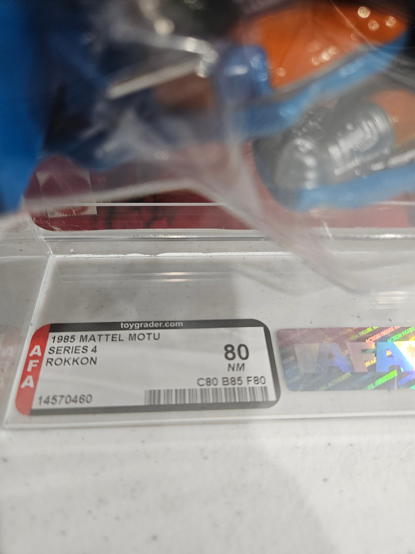 1985 Mattel MOTU Rokkon AFA 80 NM