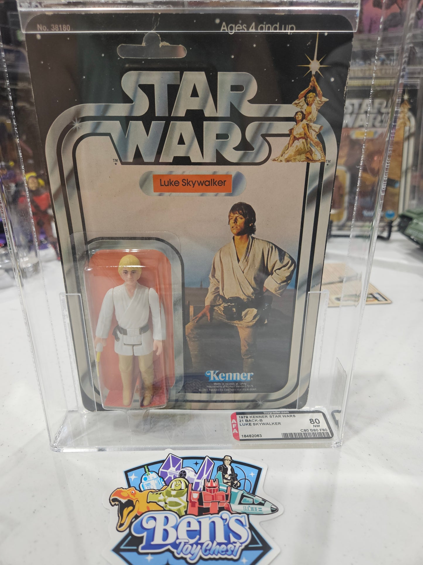 1979 Kenner Star Wars Luke Skywalker 21 Back AFA 80