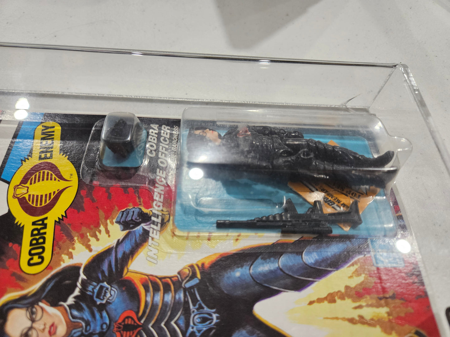 1984 Hasbro GI Joe Baroness Peach Fire Card AFA 85 NM+