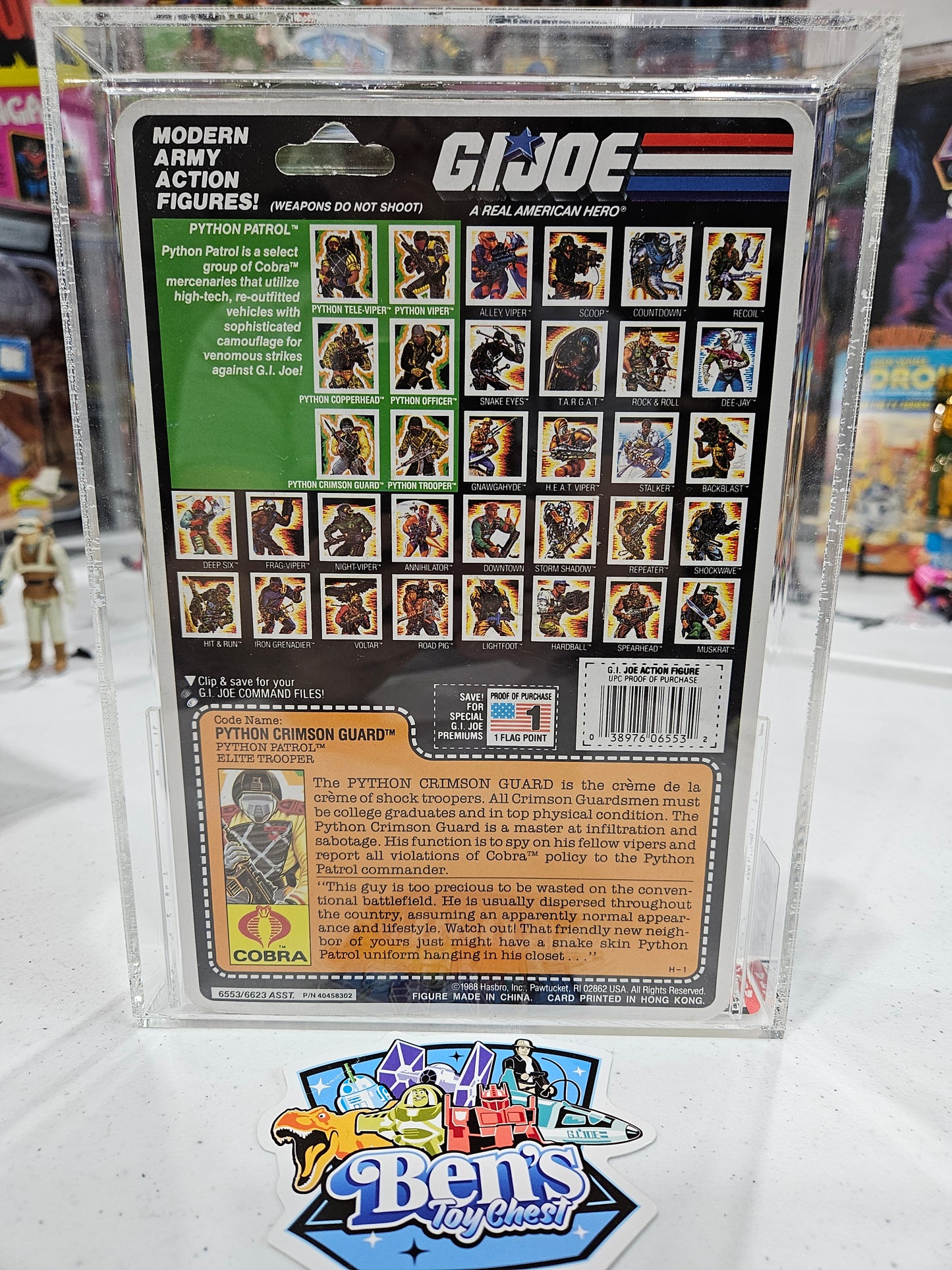 1989 Hasbro Gi Joe Python Crimson Guard AFA 80 NM