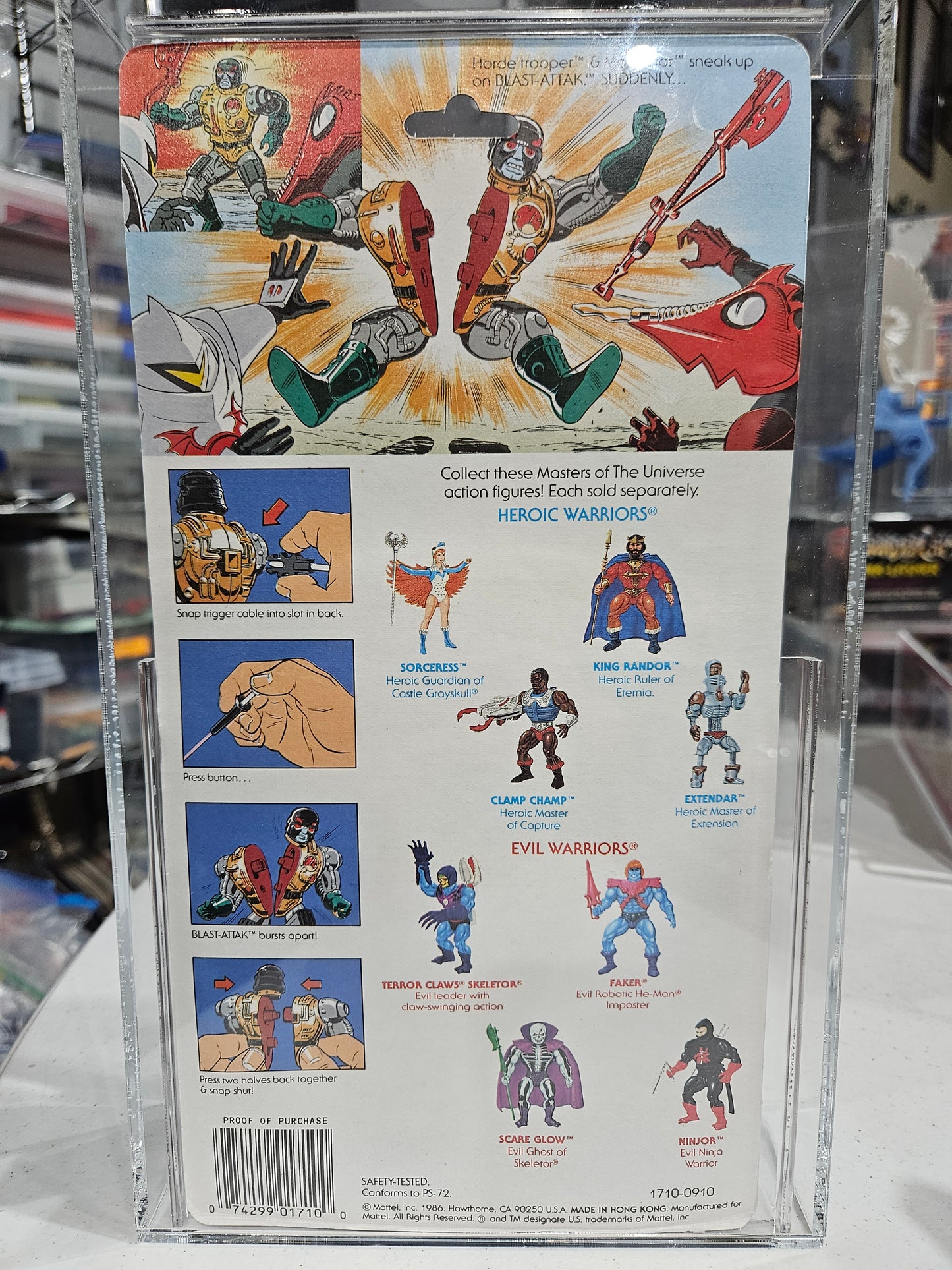 1987 Mattel France He-Man Blast-Attack CAS 80+