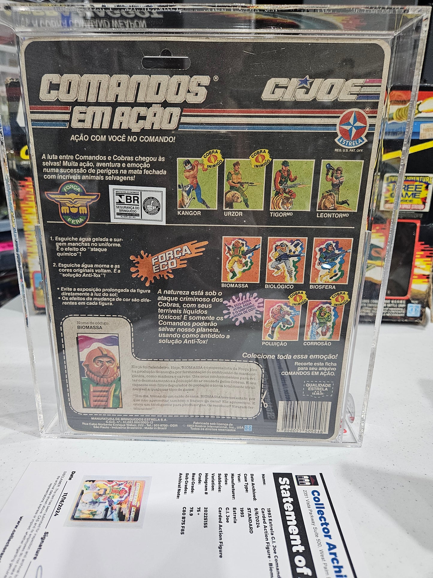 1993 Estrela GI Joe Forca Eco Biomassa CAS 75+