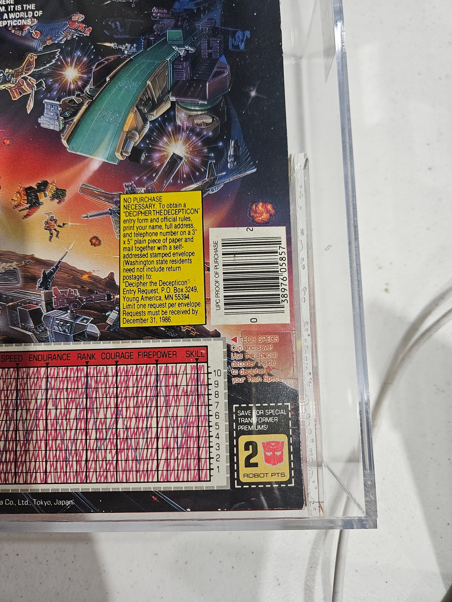 1986 Hasbro Transformers Hot Rod w Poster AFA 75 EX+/NM