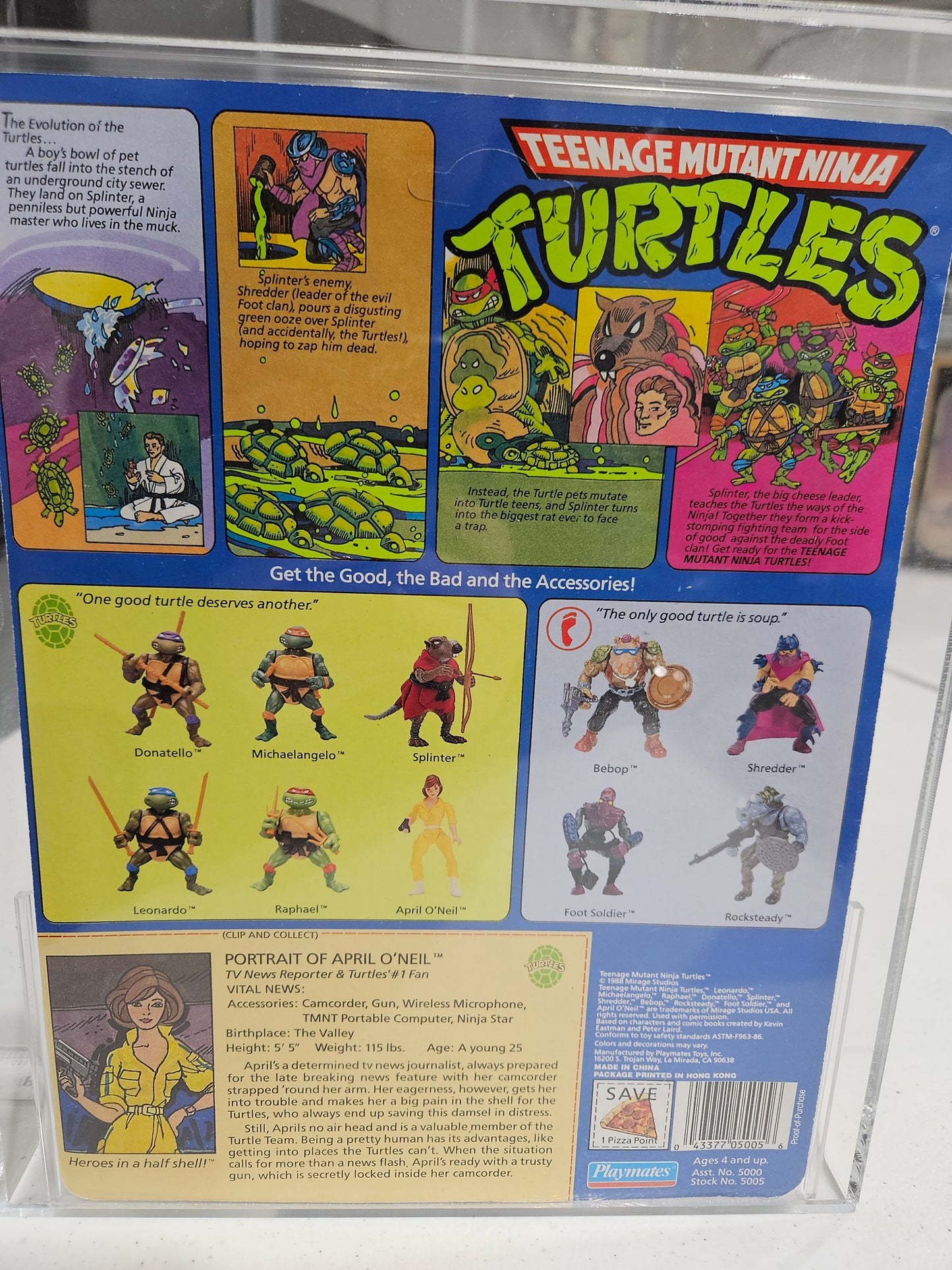 1988 Playmates TMNT April O'Neil AFA 85 NM+