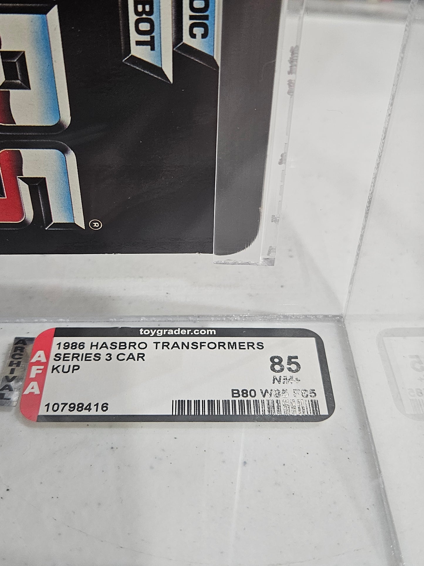 1986 Hasbro Transformers KUP AFA 85 NM+
