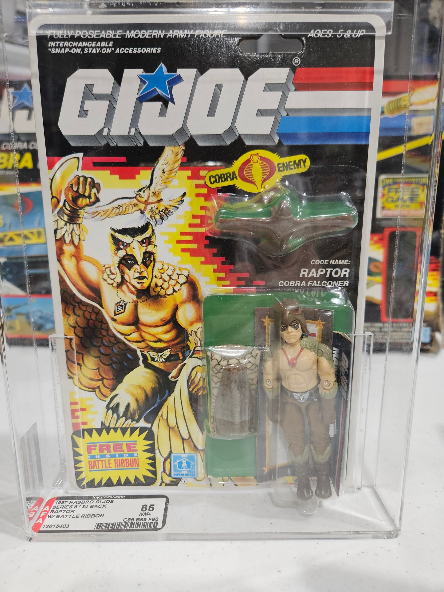 1987 Hasbro GI Joe Raptor AFA 85 NM+