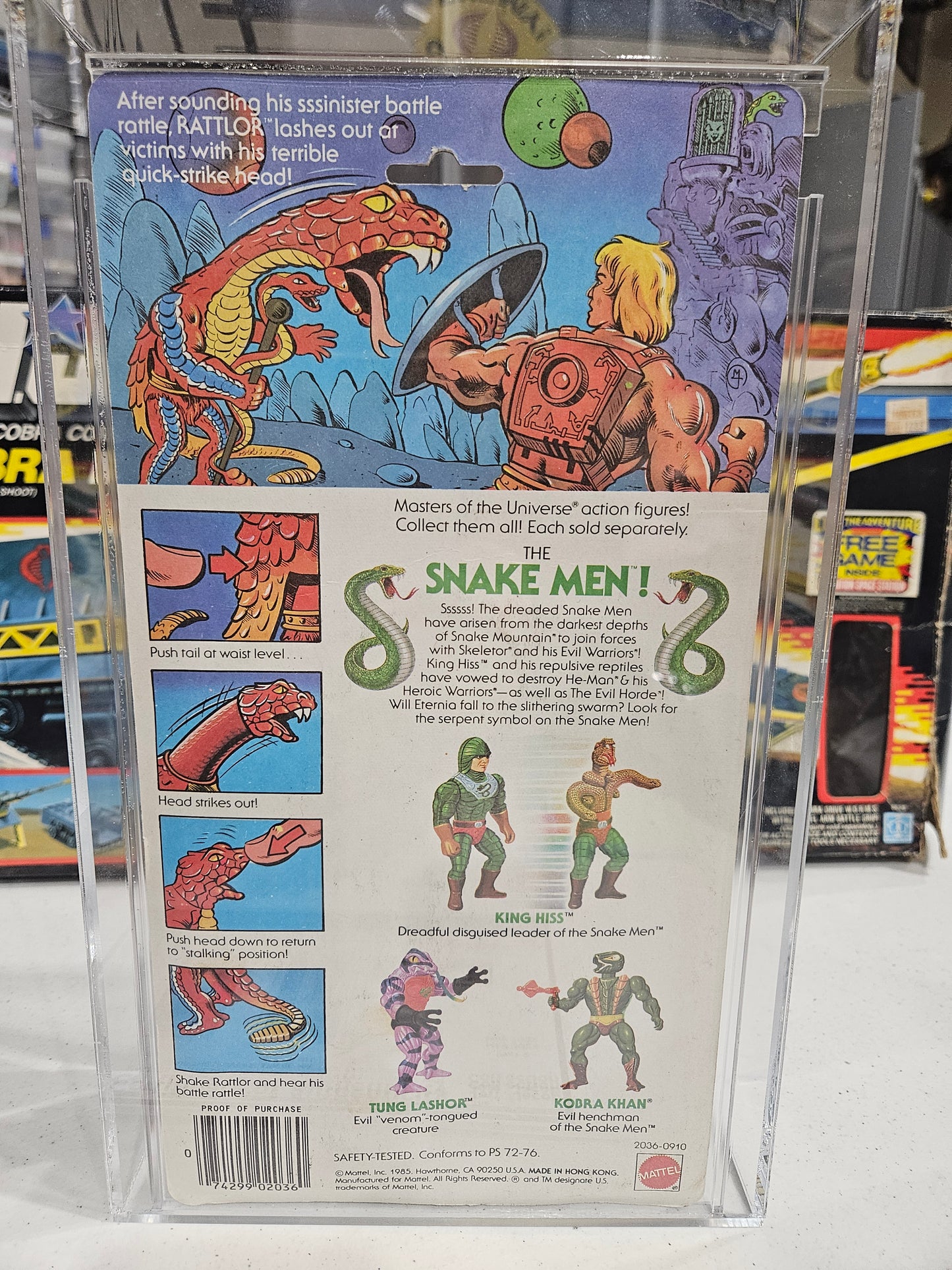 1986 Mattel MOTU Rattlor AFA 80 NM