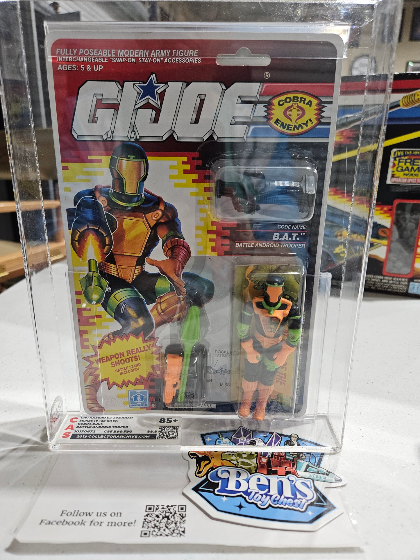1991 Hasbro GI Joe ARAH Cobra B.A.T. CAS 85+