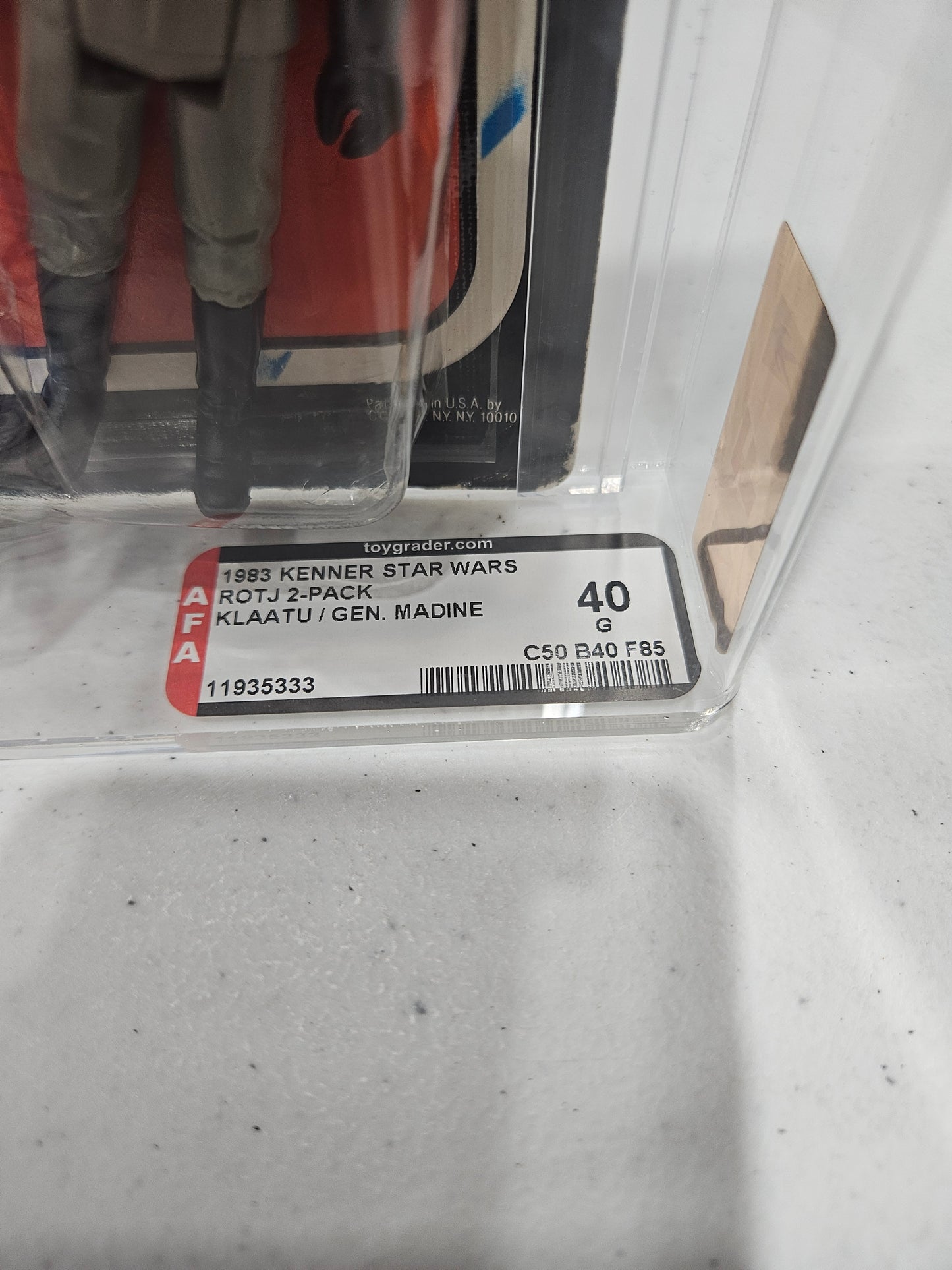 1983 Kenner Star Wars ROTJ 2-Pack Klaatu / Gen. Madine AFA 40