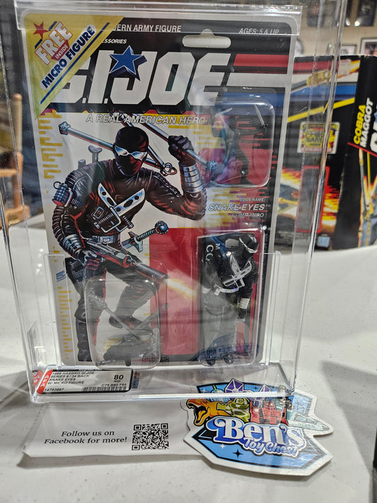 1989 Hasbro GI Joe Snake Eyes AFA 80 NM