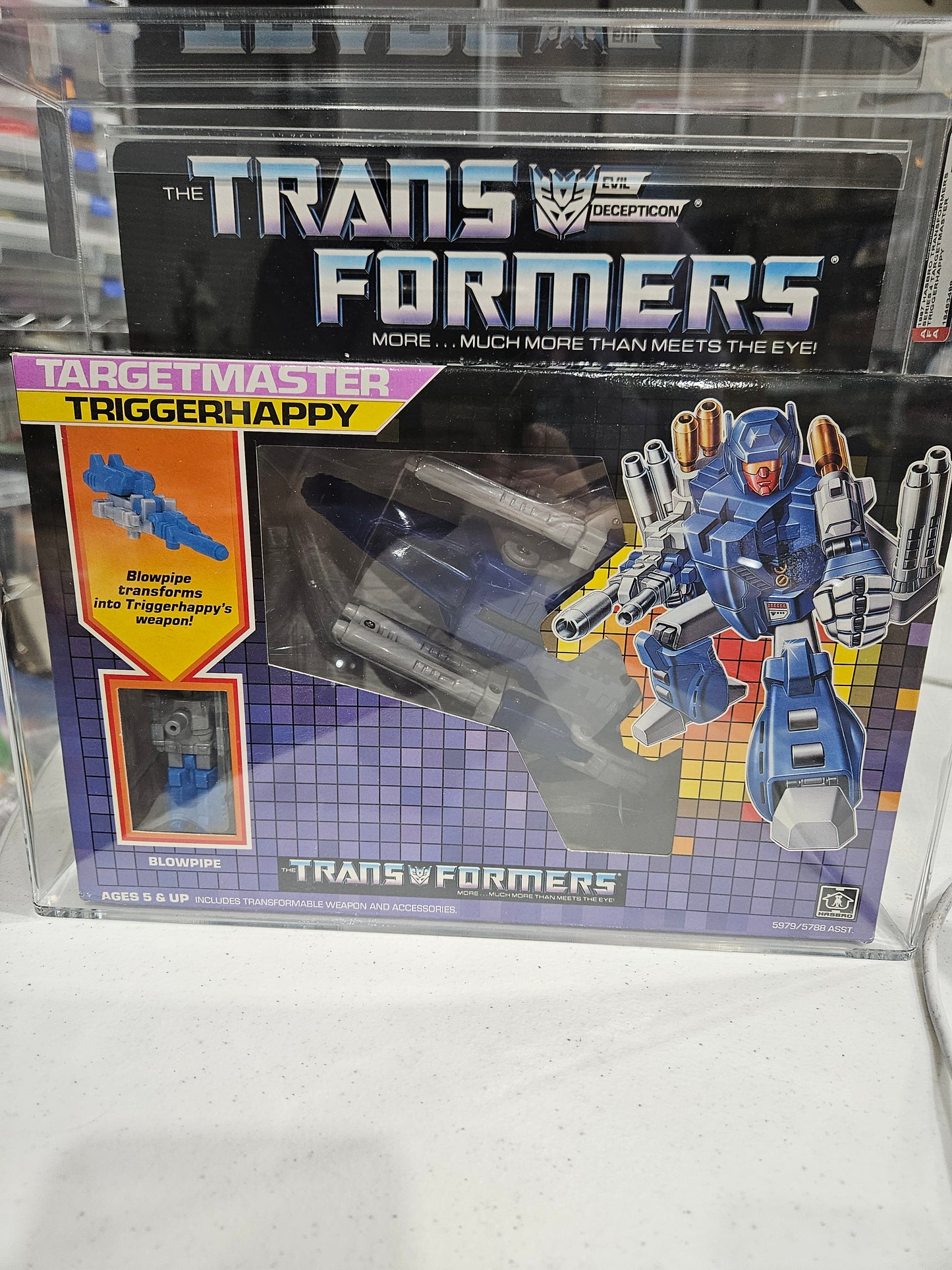 1987 Hasbro Transformers Triggerhappy AFA 75 EX+/NM