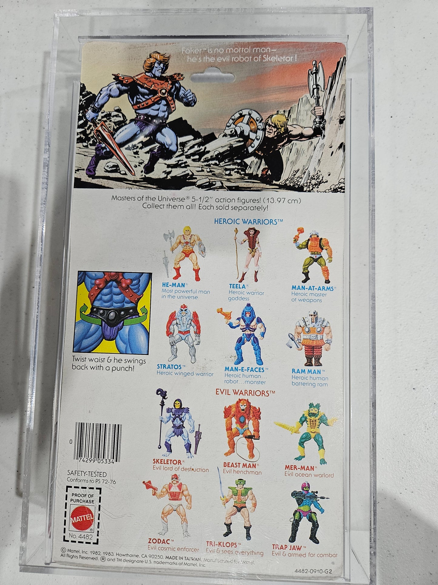 1983 Mattel MOTU Faker AFA 75 Y-EX+/NM