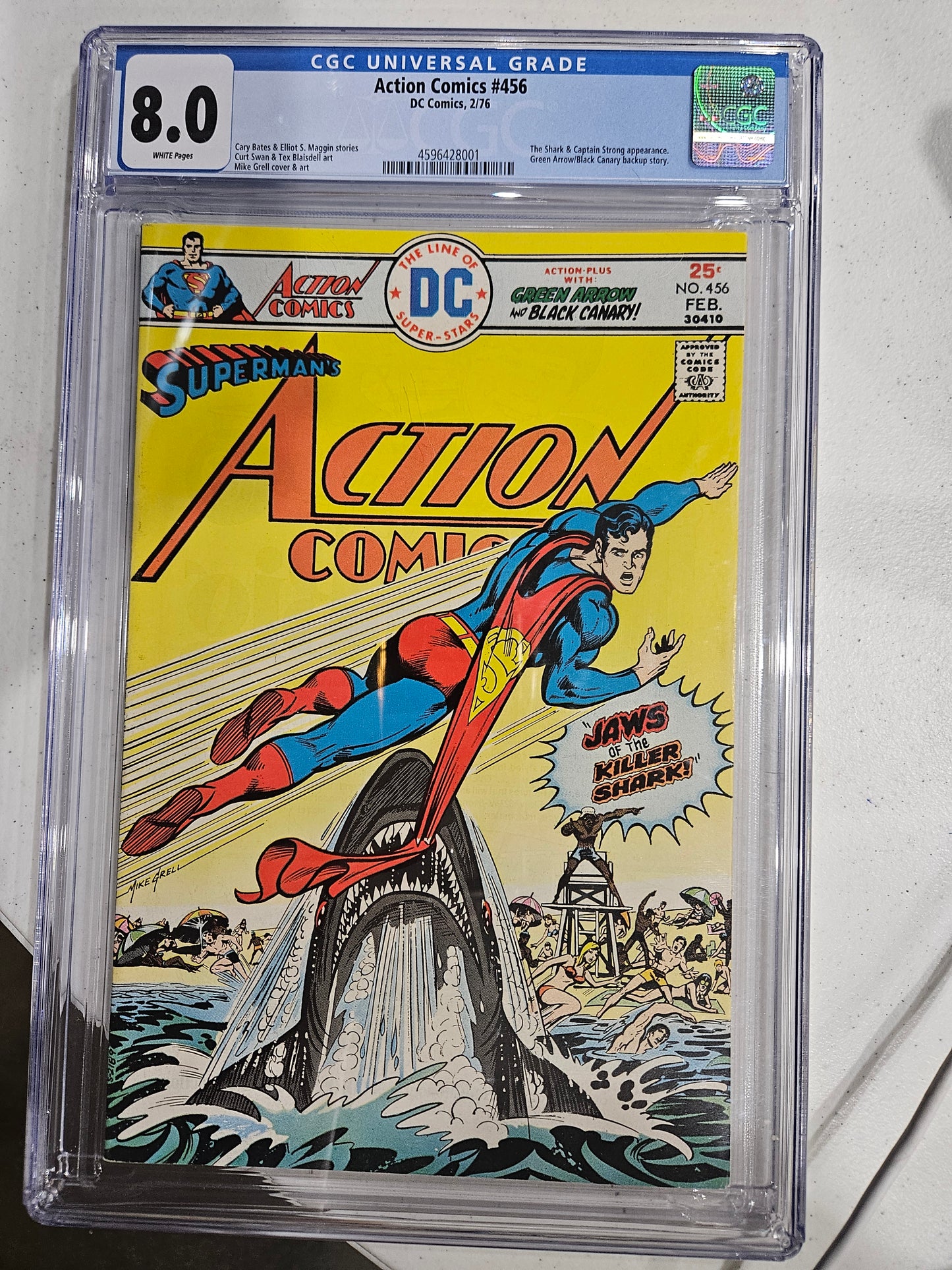 1976 DC Action Comics #456 CGC 8.0