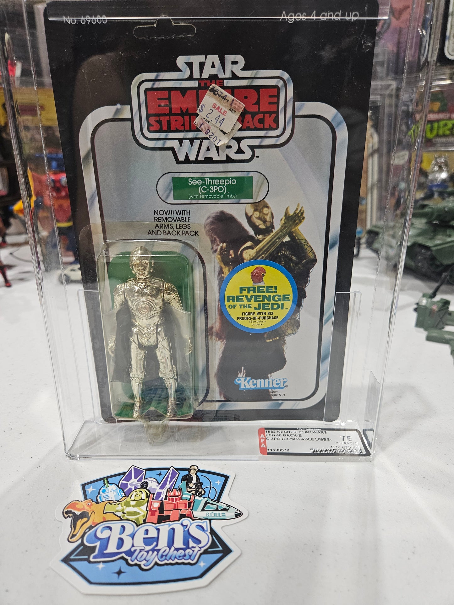 1982 Kenner Star Wars C-3PO (Removable Limbs) AFA 75 Y-EX+/NM