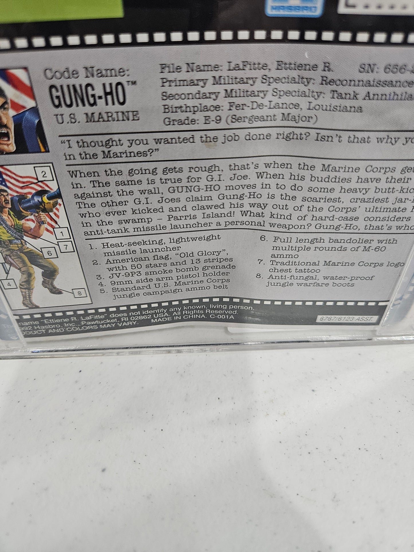 1993 Hasbro GI Joe Battle Corps Gung-Ho CAS 85