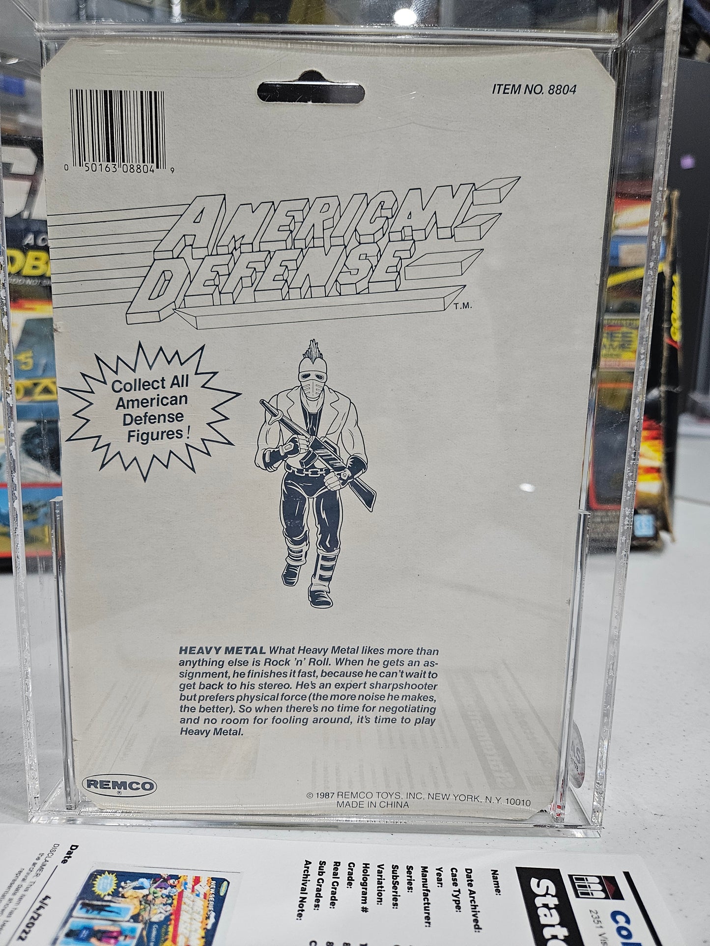 1987 Remco American Defense Heavy Metal CAS 80