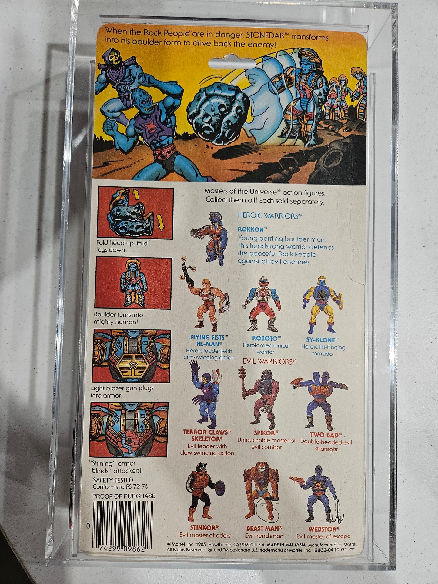1985 Mattel MOTU Stonedar AFA 80 NM