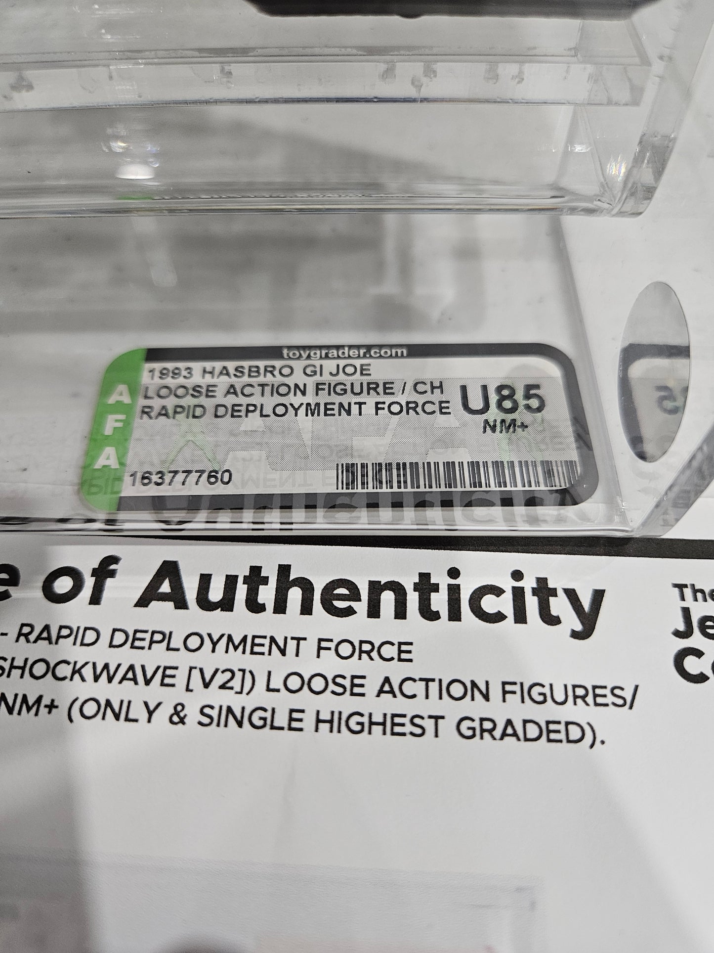 1993 Hasbro GI Joe Rapid Deployment Force AFA U85