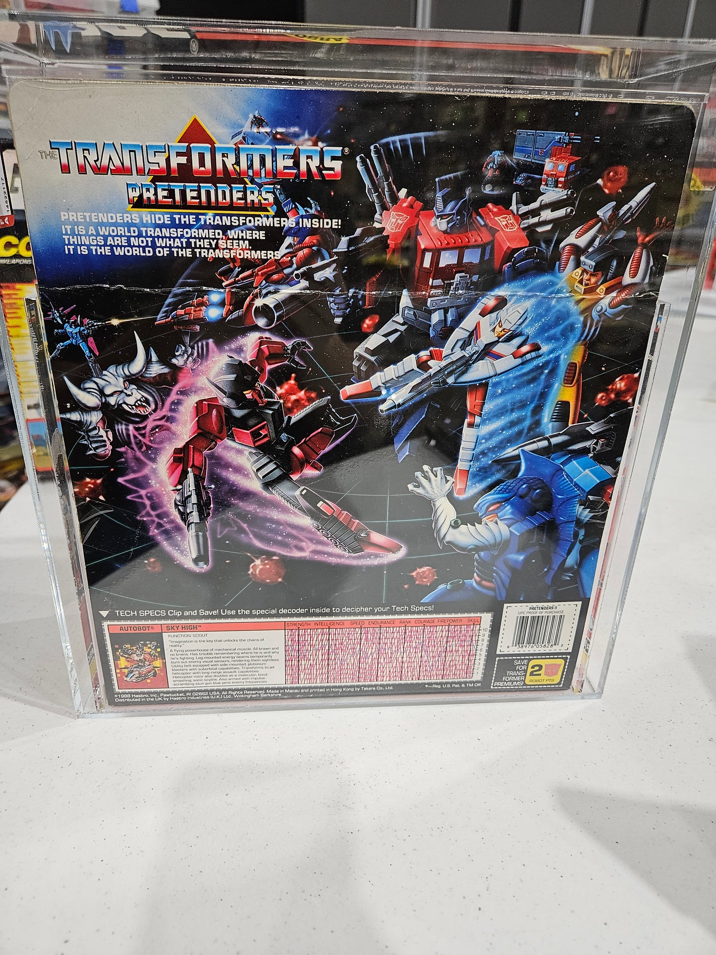 1988 Hasbro Transformers Pretender Sky High AFA 75+