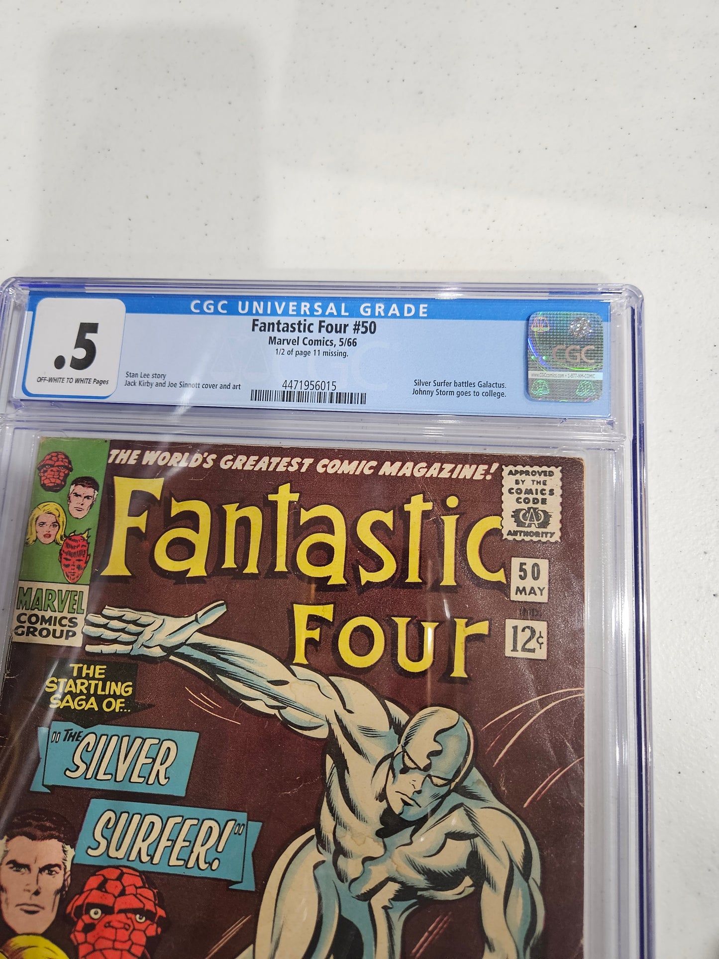 1966 Marvel Fantastic Four #50 CGC 0.5