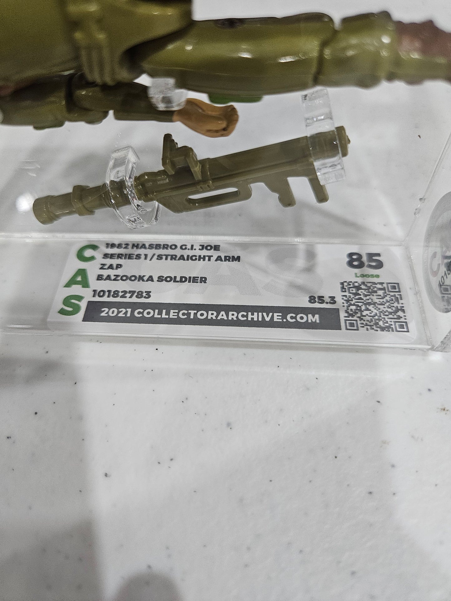 1982 Hasbro GI Joe Zap Bazooka Soldier CAS 85 Loose
